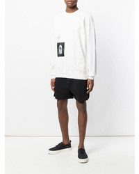 Sweat-shirt imprimé blanc et noir Rick Owens DRKSHDW