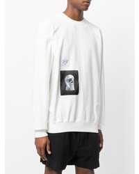 Sweat-shirt imprimé blanc et noir Rick Owens DRKSHDW