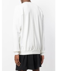 Sweat-shirt imprimé blanc et noir Rick Owens DRKSHDW