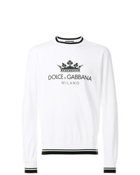Sweat-shirt imprimé blanc et noir Dolce & Gabbana