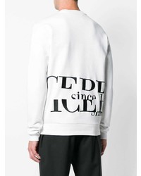 Sweat-shirt imprimé blanc et noir Iceberg