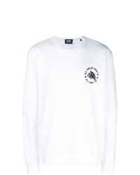 Sweat-shirt imprimé blanc et noir Karl Lagerfeld