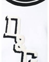 Sweat-shirt imprimé blanc et noir Dolce & Gabbana