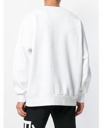 Sweat-shirt imprimé blanc et noir Études