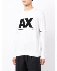 Sweat-shirt imprimé blanc et noir Armani Exchange