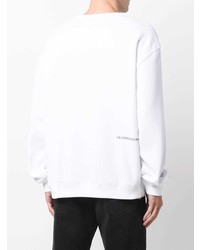 Sweat-shirt imprimé blanc et noir Calvin Klein Jeans