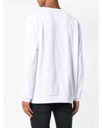 Sweat-shirt imprimé blanc et noir Karl Lagerfeld