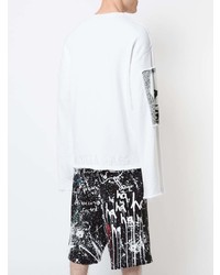 Sweat-shirt imprimé blanc et noir Haculla