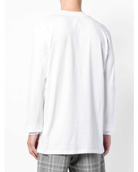 Sweat-shirt imprimé blanc et noir MSGM