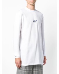 Sweat-shirt imprimé blanc et noir MSGM