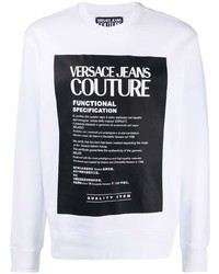 Sweat-shirt imprimé blanc et noir VERSACE JEANS COUTURE
