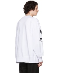 Sweat-shirt imprimé blanc et noir Alexander McQueen