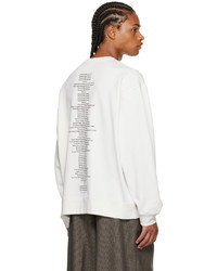 Sweat-shirt imprimé blanc et noir Dries Van Noten