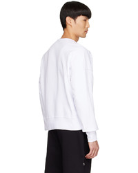 Sweat-shirt imprimé blanc et noir Alexander McQueen