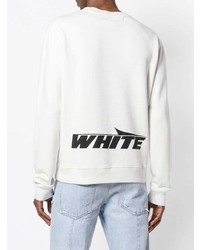 Sweat-shirt imprimé blanc et noir Off-White