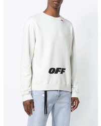 Sweat-shirt imprimé blanc et noir Off-White