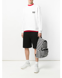 Sweat-shirt imprimé blanc et noir MSGM