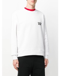 Sweat-shirt imprimé blanc et noir MSGM