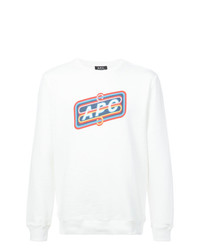 Sweat-shirt imprimé blanc A.P.C.