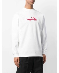 Sweat-shirt imprimé blanc Pressure