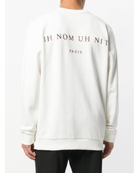 Sweat-shirt imprimé blanc Ih Nom Uh Nit