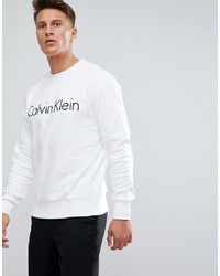 Sweat-shirt imprimé blanc Calvin Klein