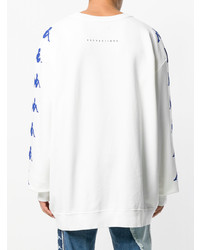 Sweat-shirt imprimé blanc Paura