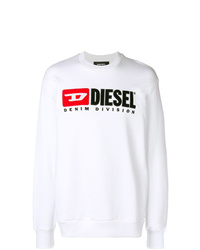 Sweat-shirt imprimé blanc Diesel