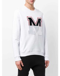 Sweat-shirt imprimé blanc MSGM