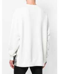 Sweat-shirt imprimé blanc R13