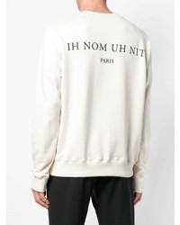 Sweat-shirt imprimé blanc Ih Nom Uh Nit