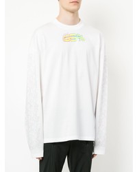 Sweat-shirt imprimé blanc 99% Is