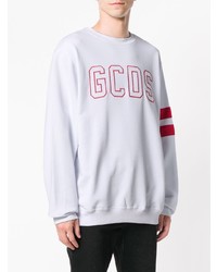 Sweat-shirt imprimé blanc Gcds