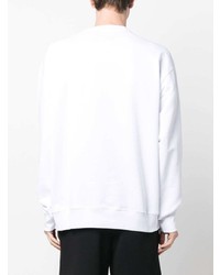 Sweat-shirt imprimé blanc Moschino