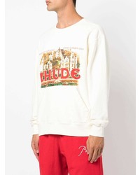 Sweat-shirt imprimé blanc Rhude