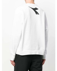 Sweat-shirt imprimé blanc MSGM