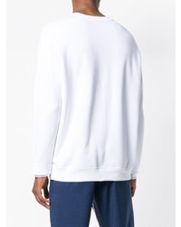 Sweat-shirt imprimé blanc MSGM