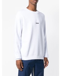 Sweat-shirt imprimé blanc MSGM