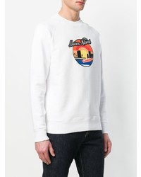 Sweat-shirt imprimé blanc MAISON KITSUNÉ