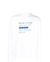 Sweat-shirt imprimé blanc MAISON KITSUNÉ