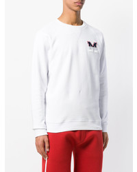 Sweat-shirt imprimé blanc MSGM