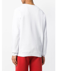 Sweat-shirt imprimé blanc MSGM