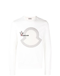 Sweat-shirt imprimé blanc Moncler
