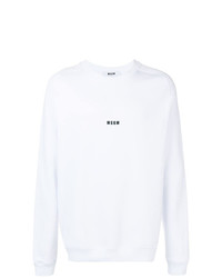 Sweat-shirt imprimé blanc MSGM