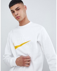 Sweat-shirt imprimé blanc Nike SB