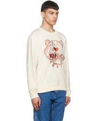 Sweat-shirt imprimé blanc Kenzo