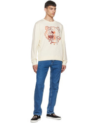 Sweat-shirt imprimé blanc Kenzo