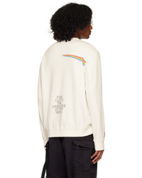 Sweat-shirt imprimé blanc Undercover