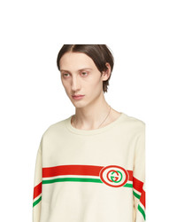 Sweat-shirt imprimé blanc Gucci