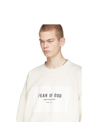 Sweat-shirt imprimé blanc Fear Of God